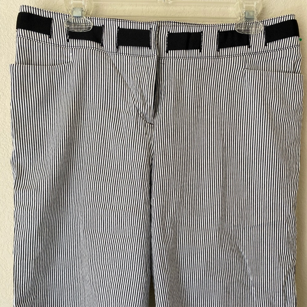 INC Black Striped Bermuda Shorts size:10